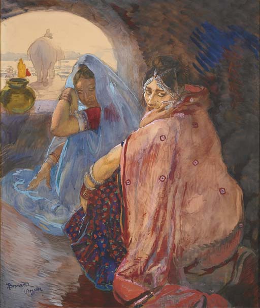Indian Women in Udaipur – Paul-Albert Besnard Tablo