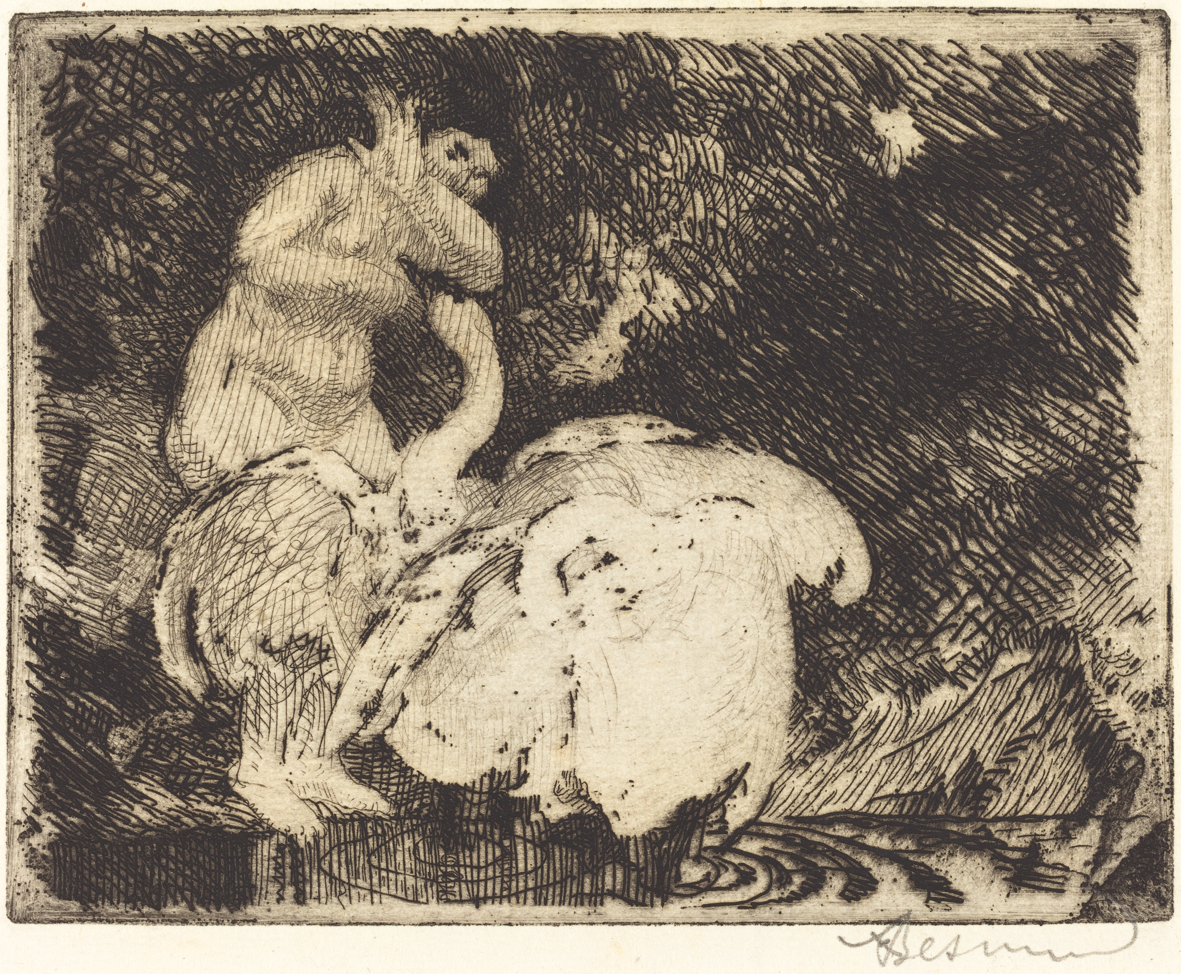 Leda Bathing (léda Au Bain) (1913) - Paul-Albert Besnard Tablo