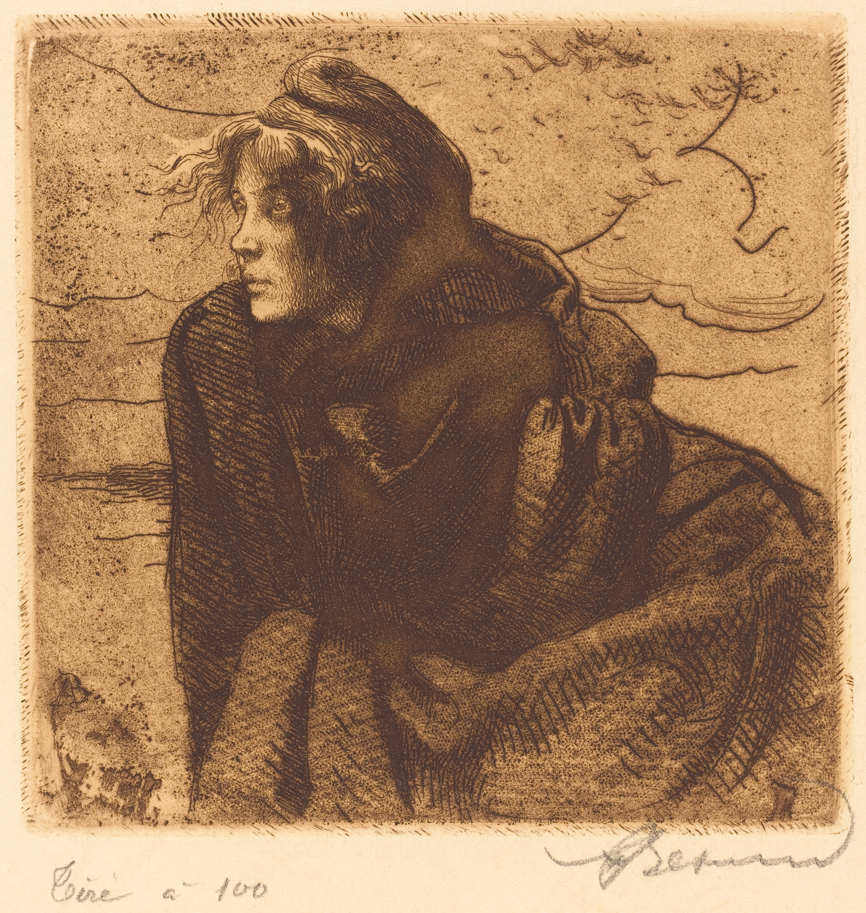Melancholy (mélancolie) (1888) - Paul-Albert Besnard Tablo