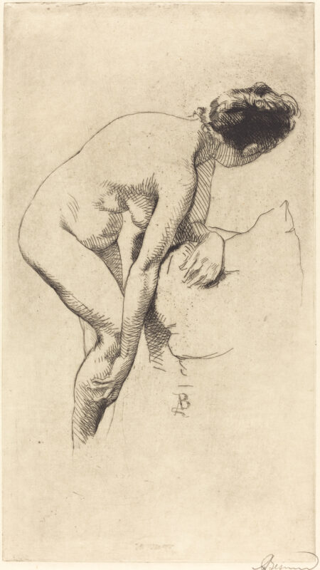 Nude Holding Her Leg (1886) - Paul-Albert Besnard Tablo