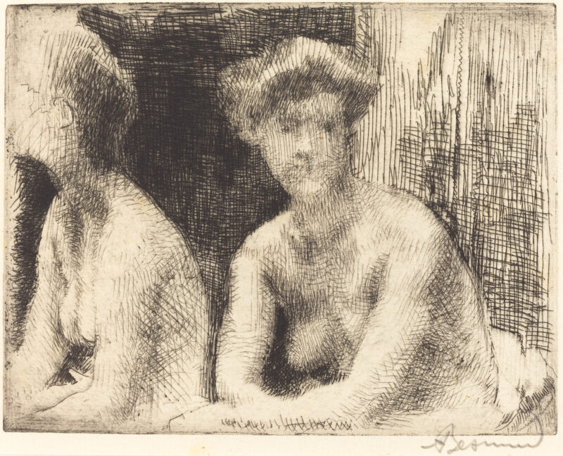 Nude Woman by a Looking Glass (1889) – Paul-Albert Besnard Tablo