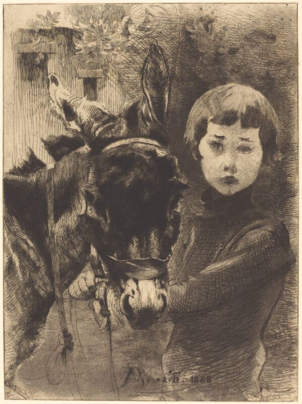Robert Besnard and His Donkey (1888) - Paul-Albert Besnard Tablo