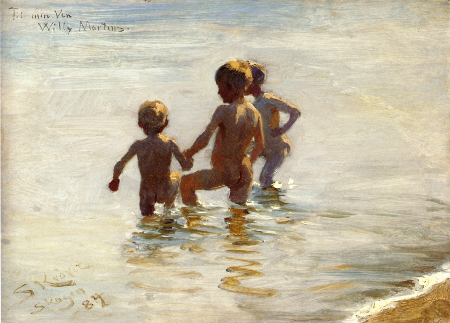 A Summer's Day at Skagen South Beach (1884) - Peder Severin Krøyer Tablo