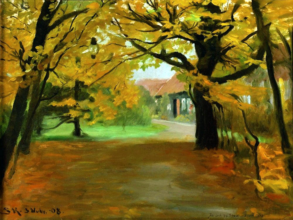 Artist's House in Skagen Plantation (1908) - Peder Severin Krøyer Tablo