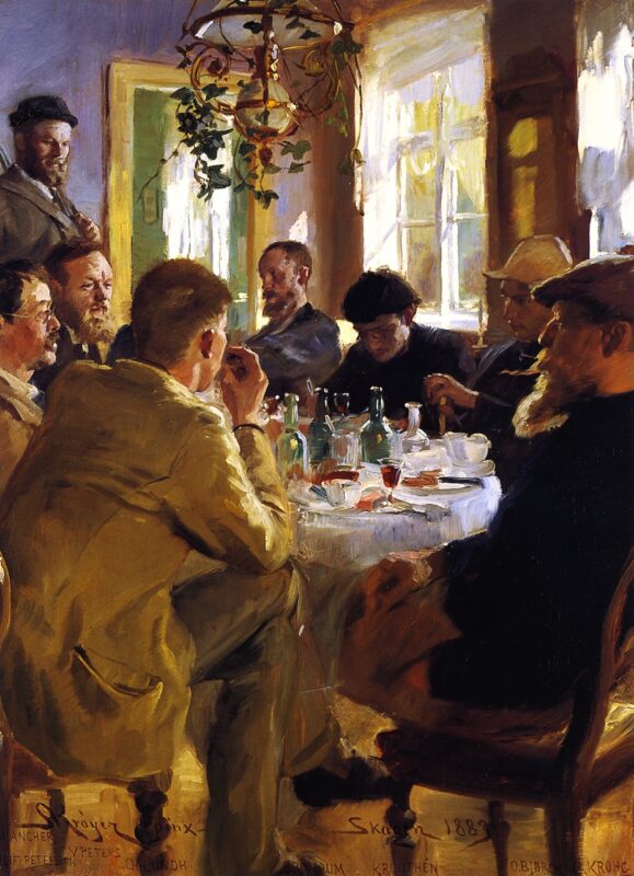 Artists' Luncheon in Skagen (1883) - Peder Severin Krøyer Tablo