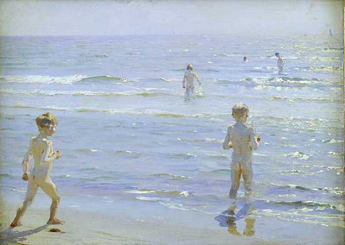 Boys Bathing (1892) - Peder Severin Krøyer Tablo