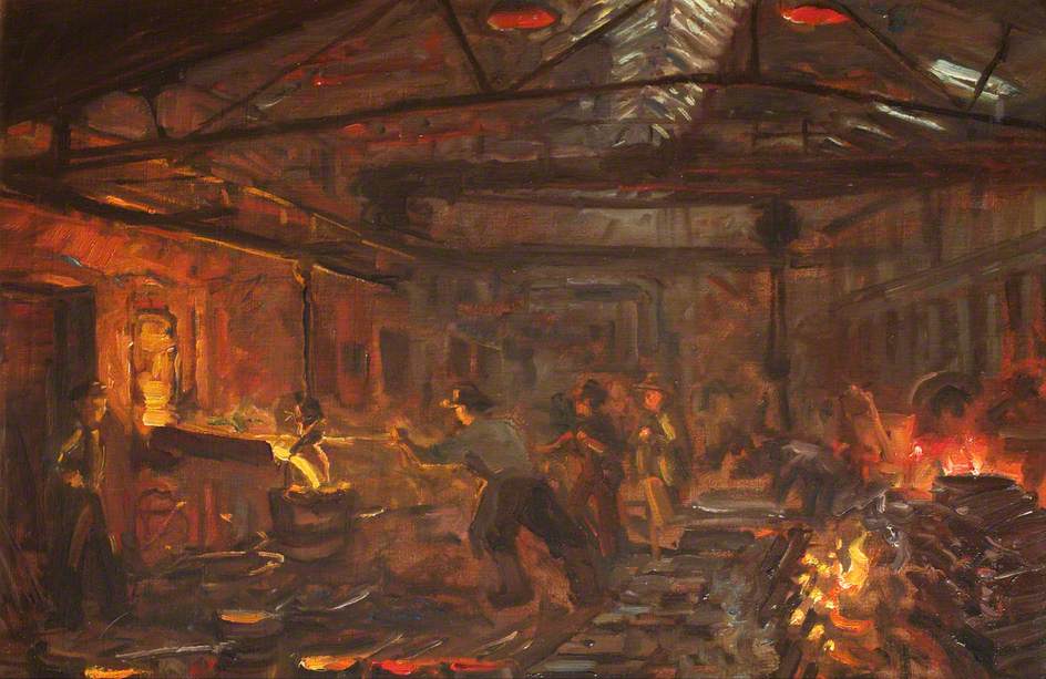 Burmeister and Wain Iron Foundry (1885) - Peder Severin Krøyer Tablo