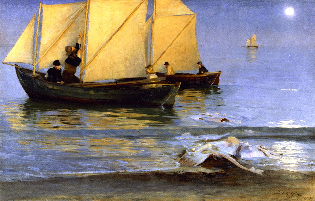 Fishing Boats (1884) - Peder Severin Krøyer Tablo