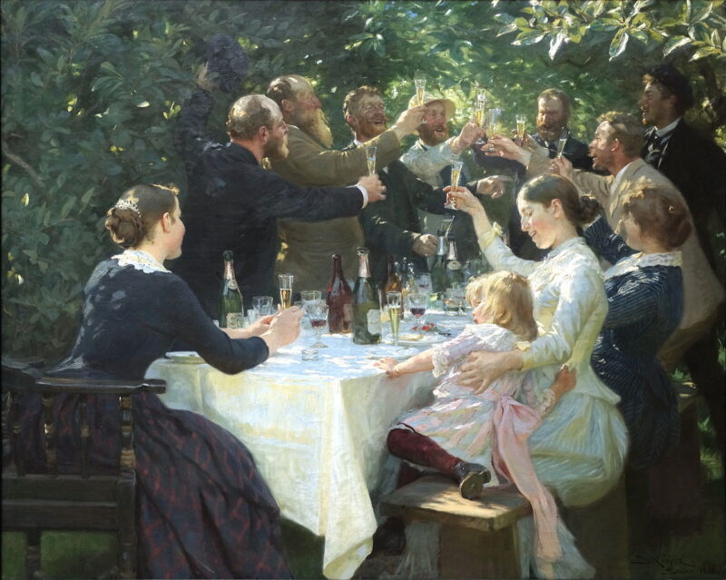 Hip, Hip, Hurrah! Artists' Party at Skagen (1888) - Peder Severin Krøyer Tablo