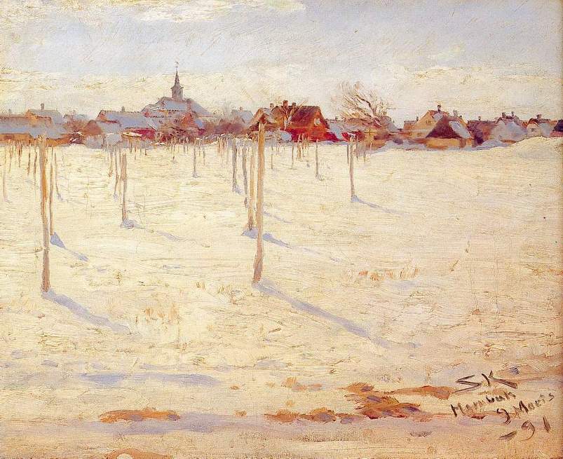 Hornbaek in Winter (1891) – Peder Severin Krøyer Tablo