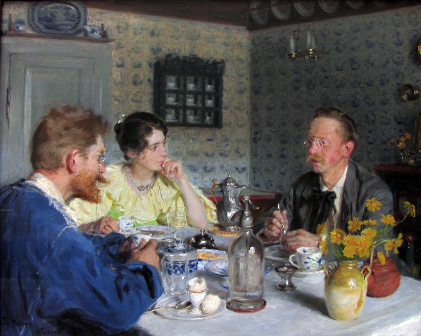 Lunch with Otto Benzon (1893) - Peder Severin Krøyer Tablo