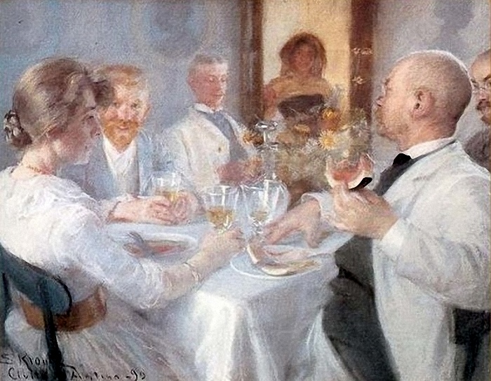 Luncheon at Antino - Peder Severin Krøyer Tablo
