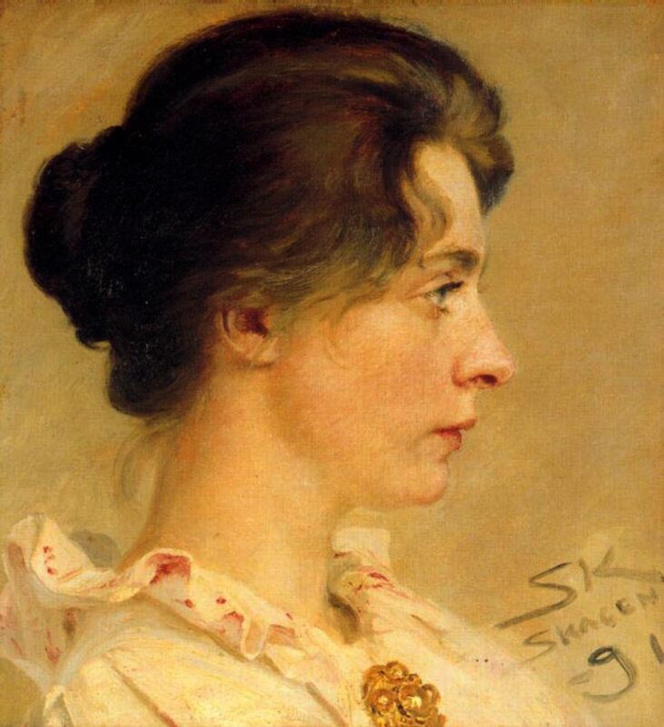 Marie in Profile (1891) - Peder Severin Krøyer Tablo