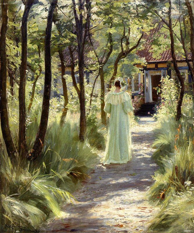 Marie in the Garden (1895) - Peder Severin Krøyer Tablo