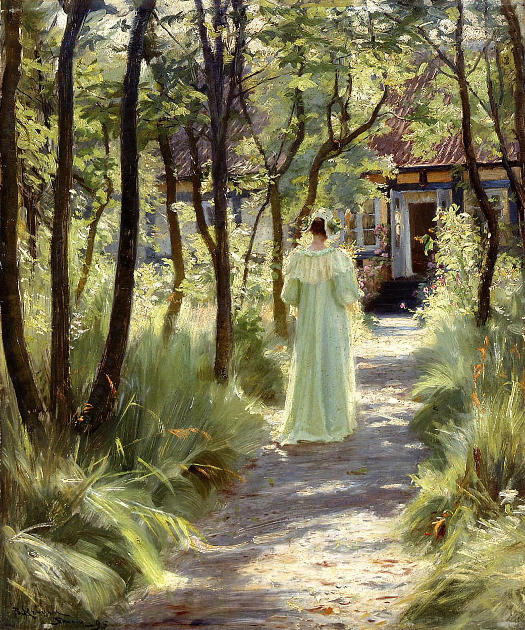 Marie in the Garden (1895) – Peder Severin Krøyer Tablo