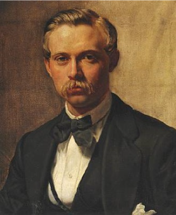 Portrait of P. S. Krøyer's half brother and cousin Vilhelm born - Peder Severin Krøyer Tablo