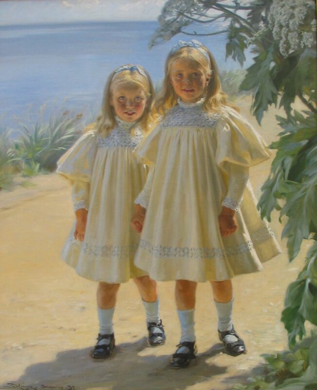 The Benzon daughters (1897) - Peder Severin Krøyer Tablo