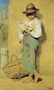 Boy eating watermelon – Périclès Pantazis Tablo