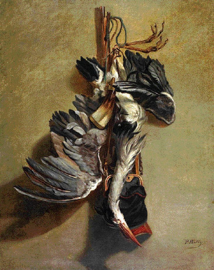 Still life with game - Périclès Pantazis Tablo
