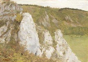 The cliffs at the Lesse (1878) - Périclès Pantazis Tablo