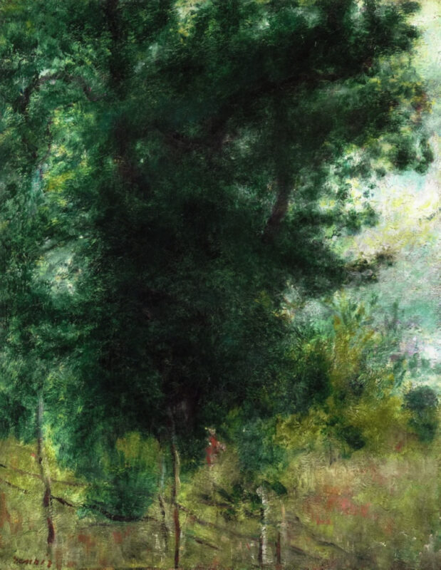 A Fence in the Forest (1878) – Pierre-Auguste Renoir Tablo