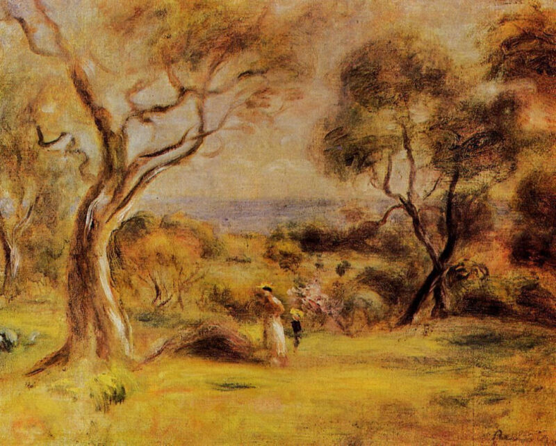 A Walk by the Sea (1915) – Pierre-Auguste Renoir Tablo