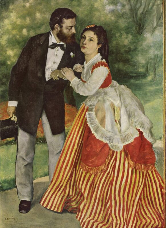 Alfred Sisley and His Wife (1868) – Pierre-Auguste Renoir Tablo