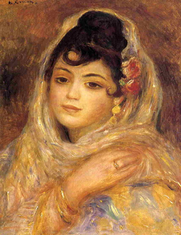 Algerian Woman (1881) - Pierre-Auguste Renoir Tablo