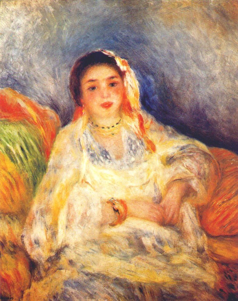 Algerian woman seated (1882) - Pierre-Auguste Renoir Tablo