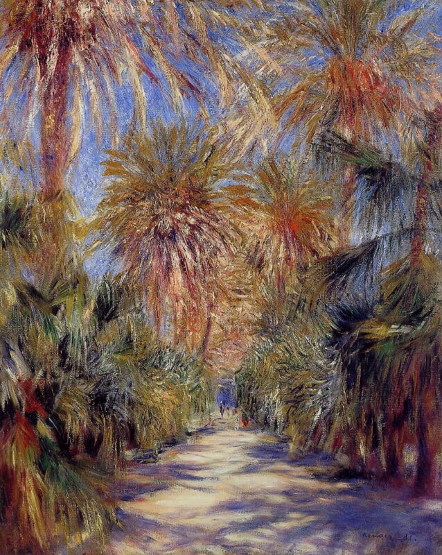 Algiers, the Garden of Essai (1881) - Pierre-Auguste Renoir Tablo