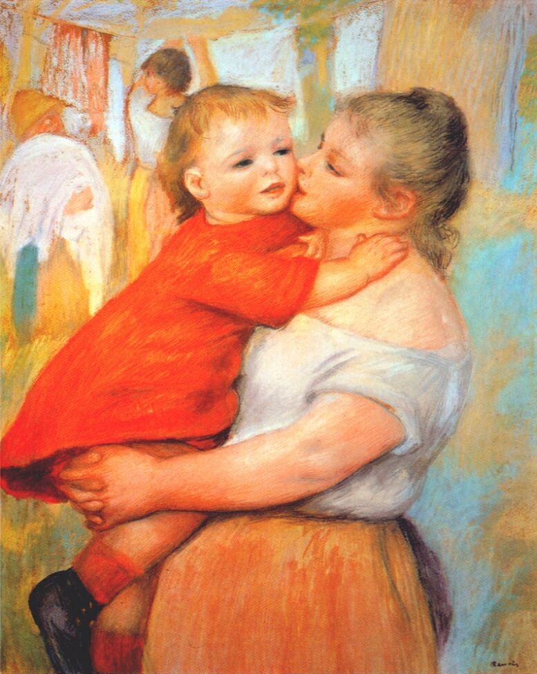 Aline and Pierre (1887) - Pierre-Auguste Renoir Tablo