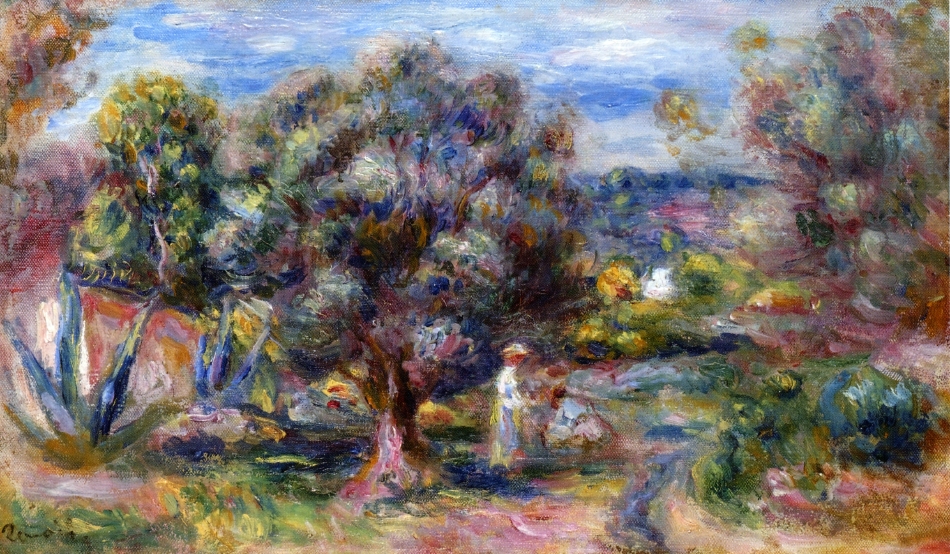 Aloe, Picking at Cagnes (1910) - Pierre-Auguste Renoir Tablo