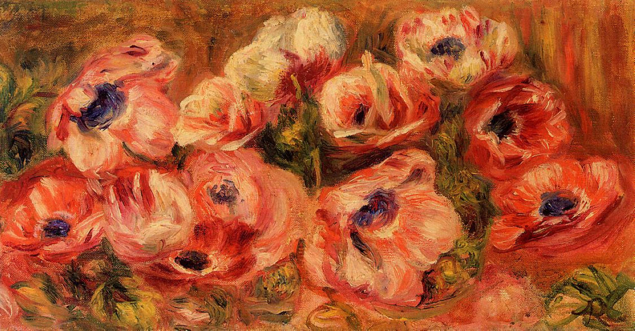 Anemones - Pierre-Auguste Renoir Tablo