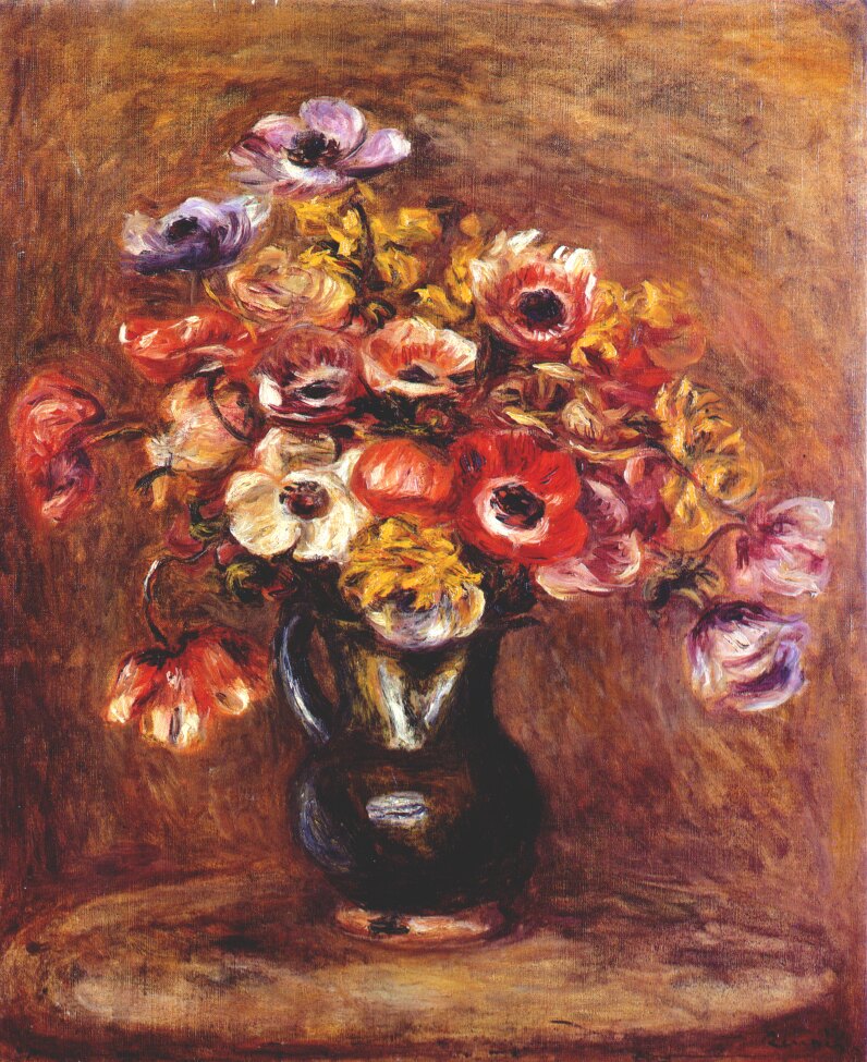 Anemones (1898) – Pierre-Auguste Renoir Tablo
