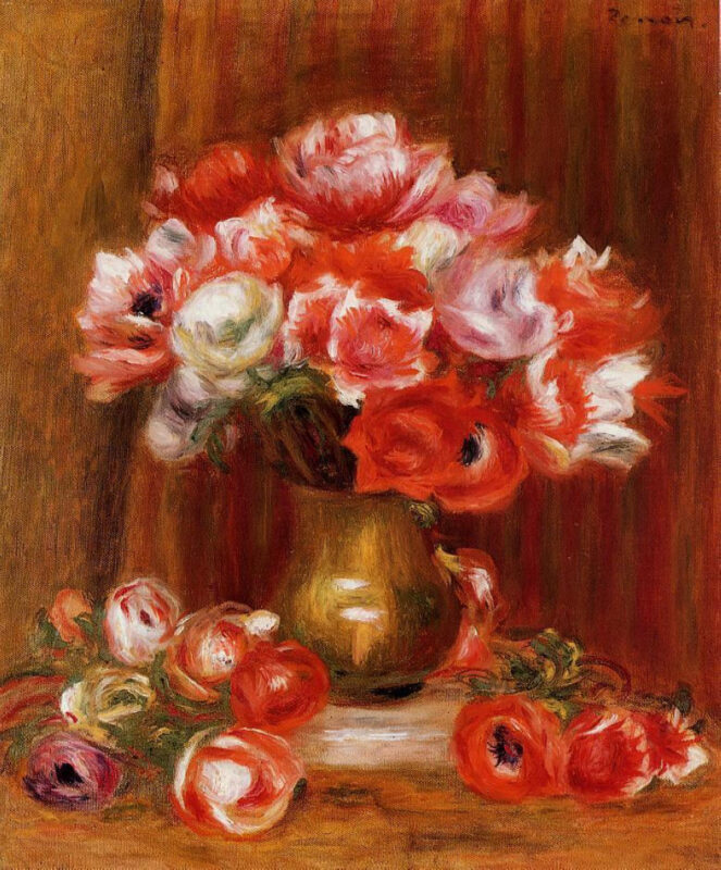 Anemones (1909) - Pierre-Auguste Renoir Tablo