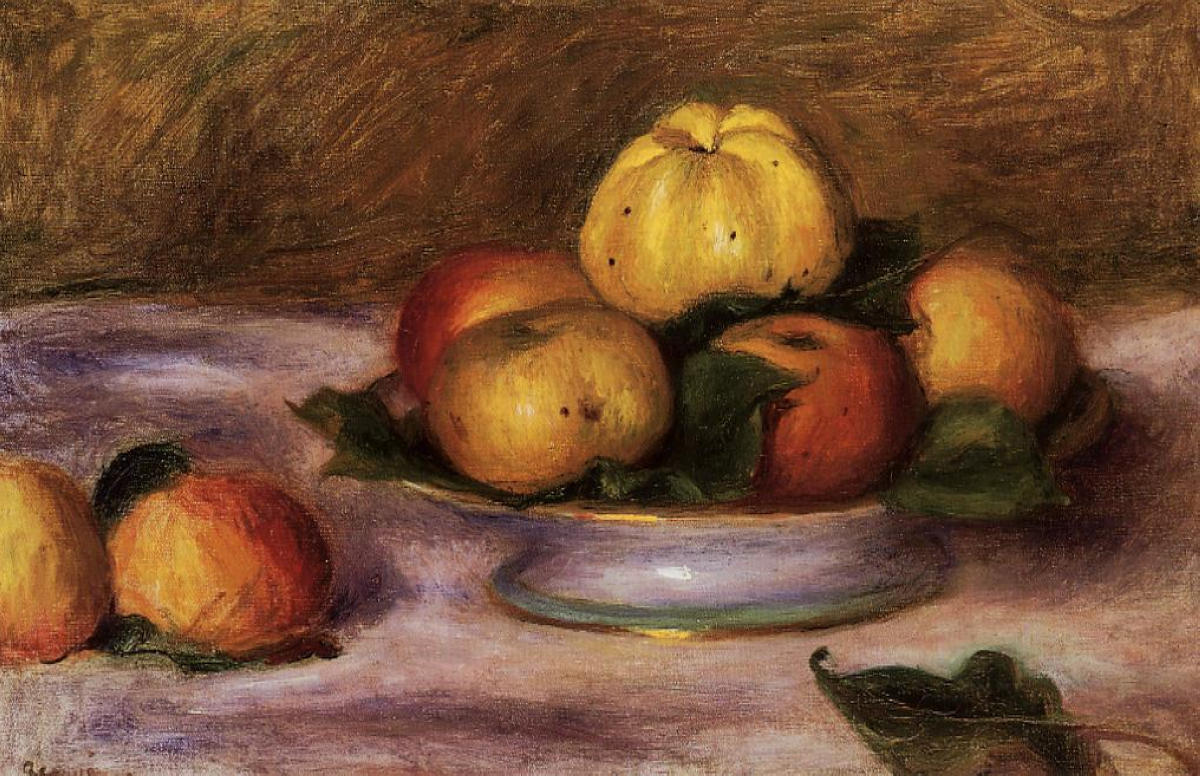 Apples and Manderines (1890) - Pierre-Auguste Renoir Tablo