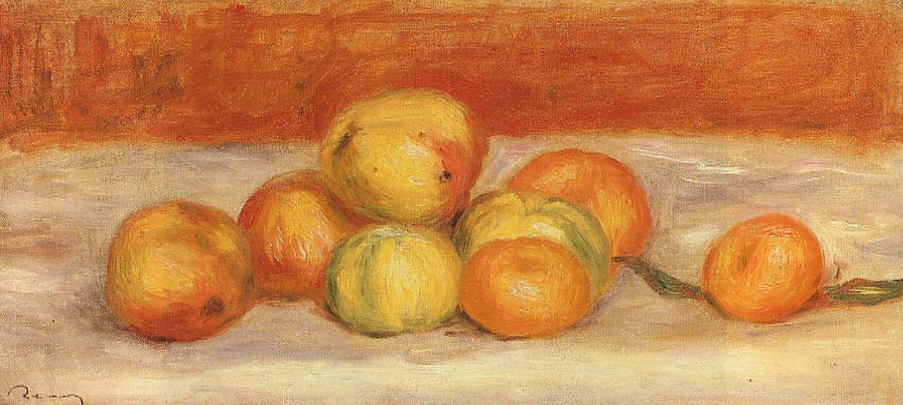 Apples and Manderines (1901) - Pierre-Auguste Renoir Tablo