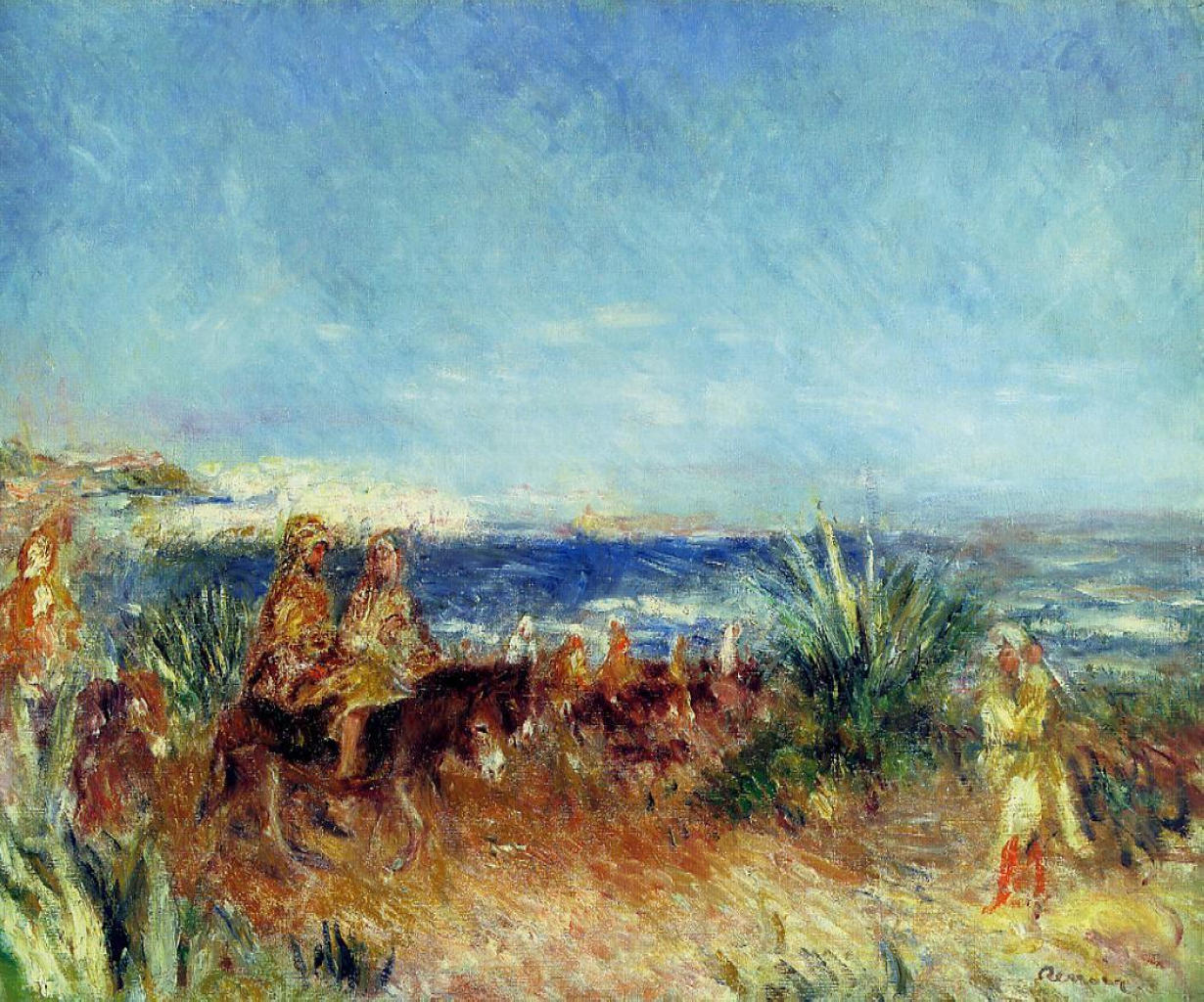 Arabs by the Sea - Pierre-Auguste Renoir Tablo