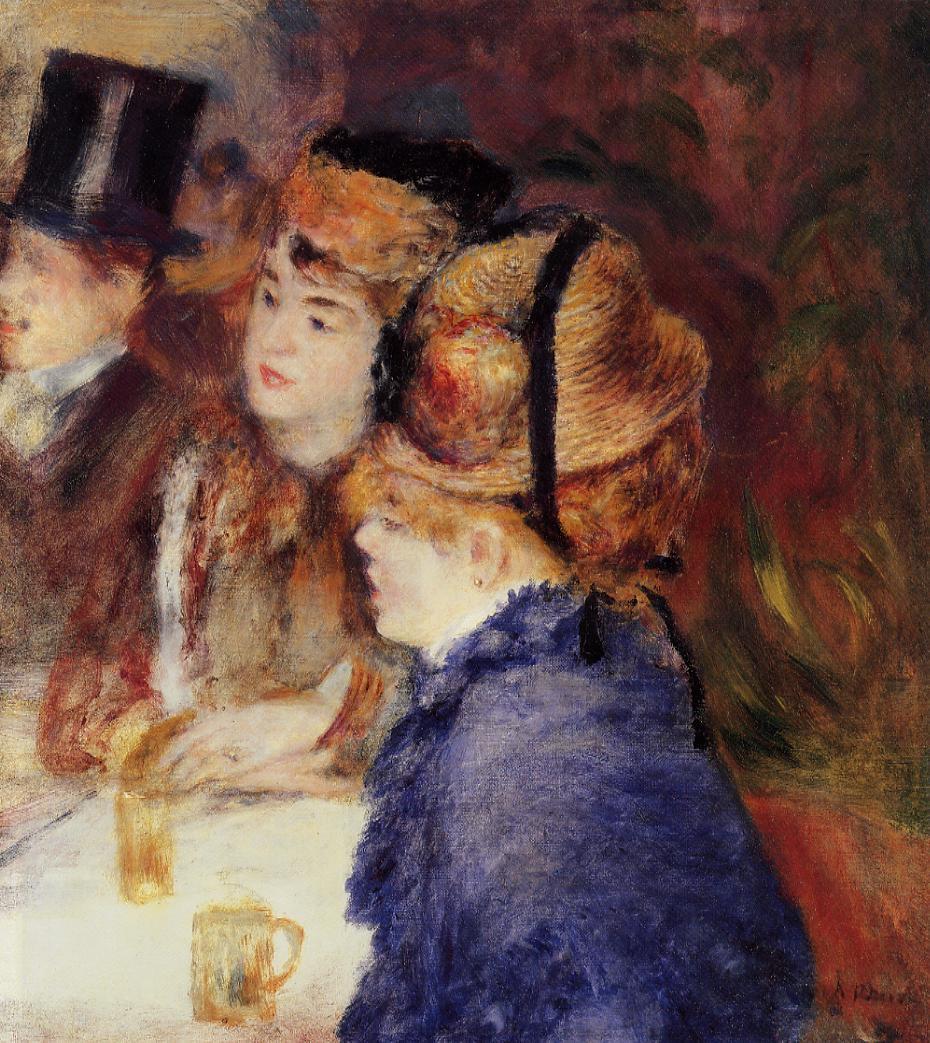 At the Cafe (1877) - Pierre-Auguste Renoir Tablo