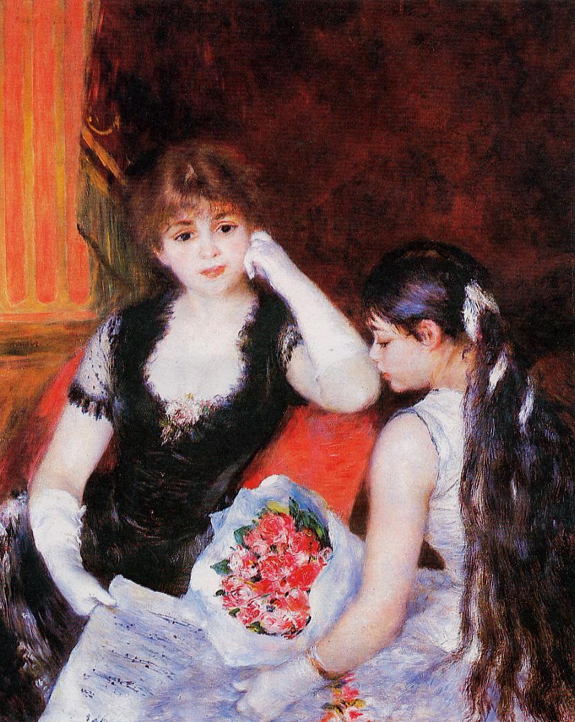 At the Concert (Box at the Opera) (1880) - Pierre-Auguste Renoir Tablo