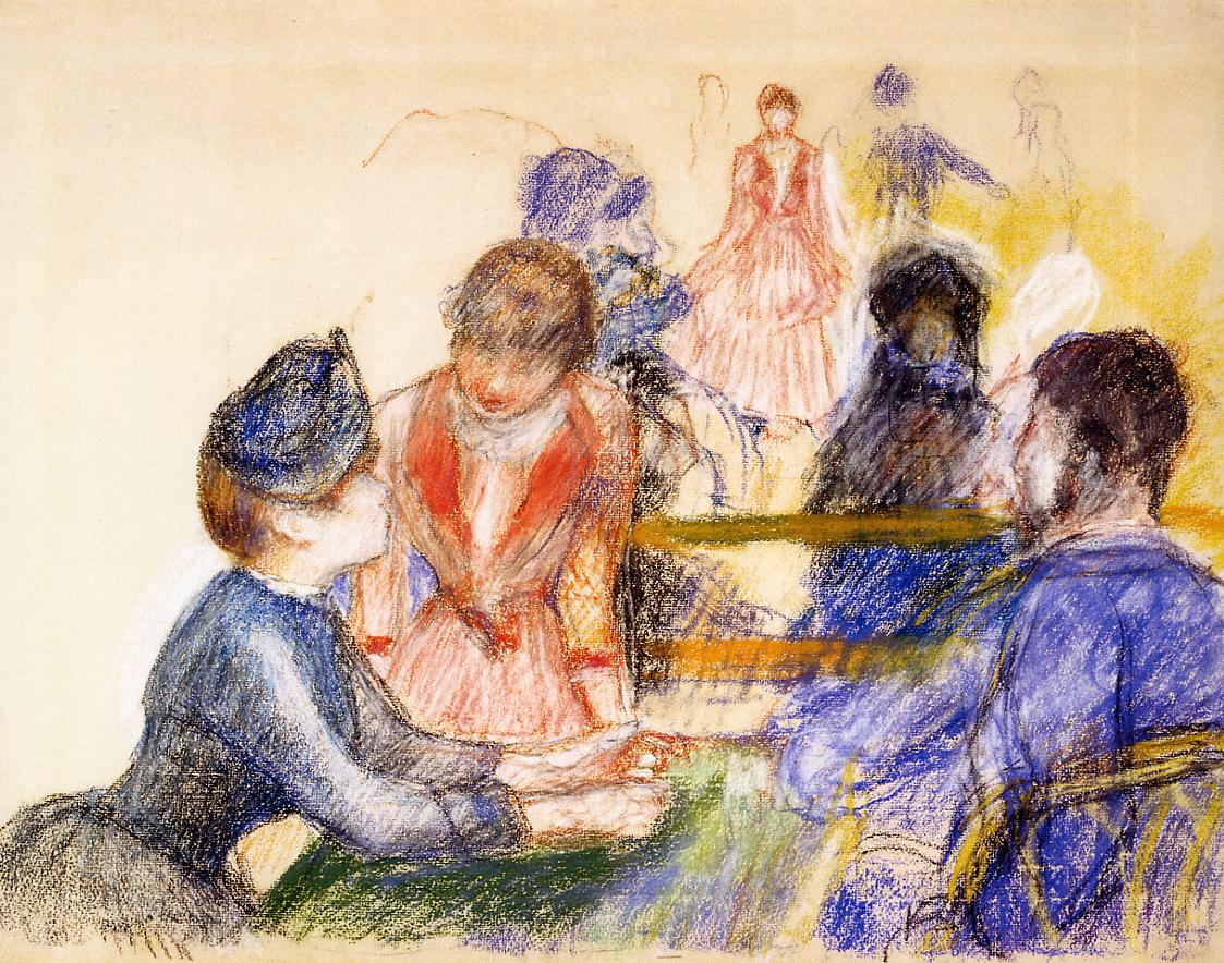At the Moulin de la Galette (1875) - Pierre-Auguste Renoir Tablo
