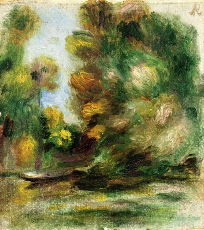 Banks of the River - Pierre-Auguste Renoir Tablo