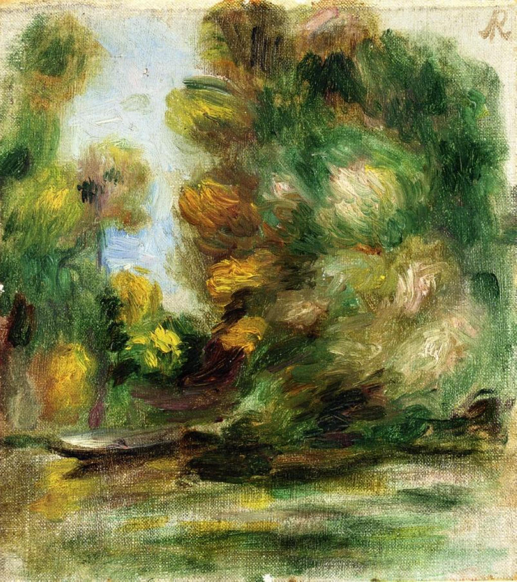 Banks of the River - Pierre-Auguste Renoir Tablo