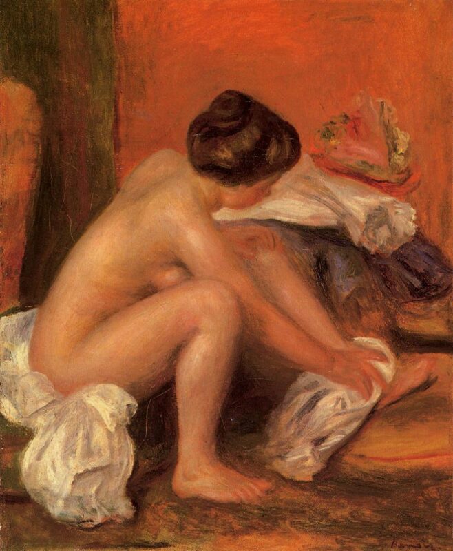 Bather Drying Her Feet (1907) – Pierre-Auguste Renoir Tablo