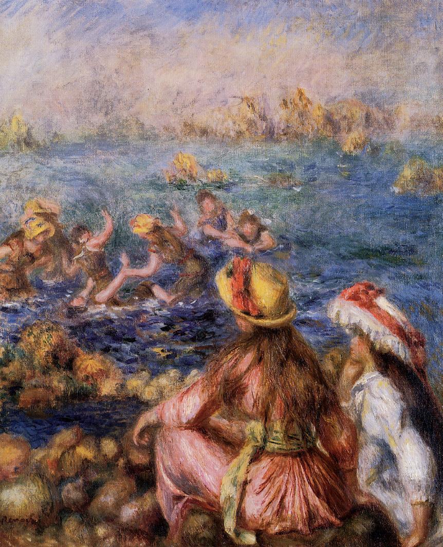 Bathers (1892) - Pierre-Auguste Renoir Tablo