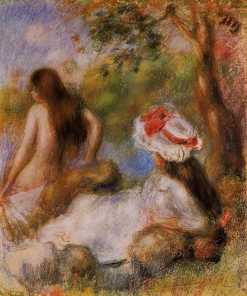 Bathers (1894) - Pierre-Auguste Renoir Tablo