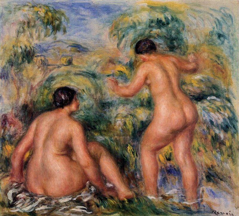 Bathers (1917) - Pierre-Auguste Renoir Tablo
