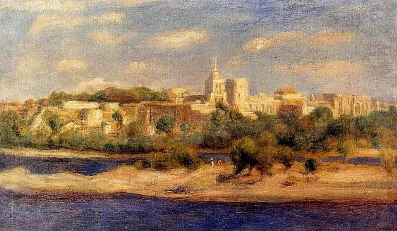 Bathers on the Banks of the Thone in Avignon (1910) - Pierre-Auguste Renoir Tablo