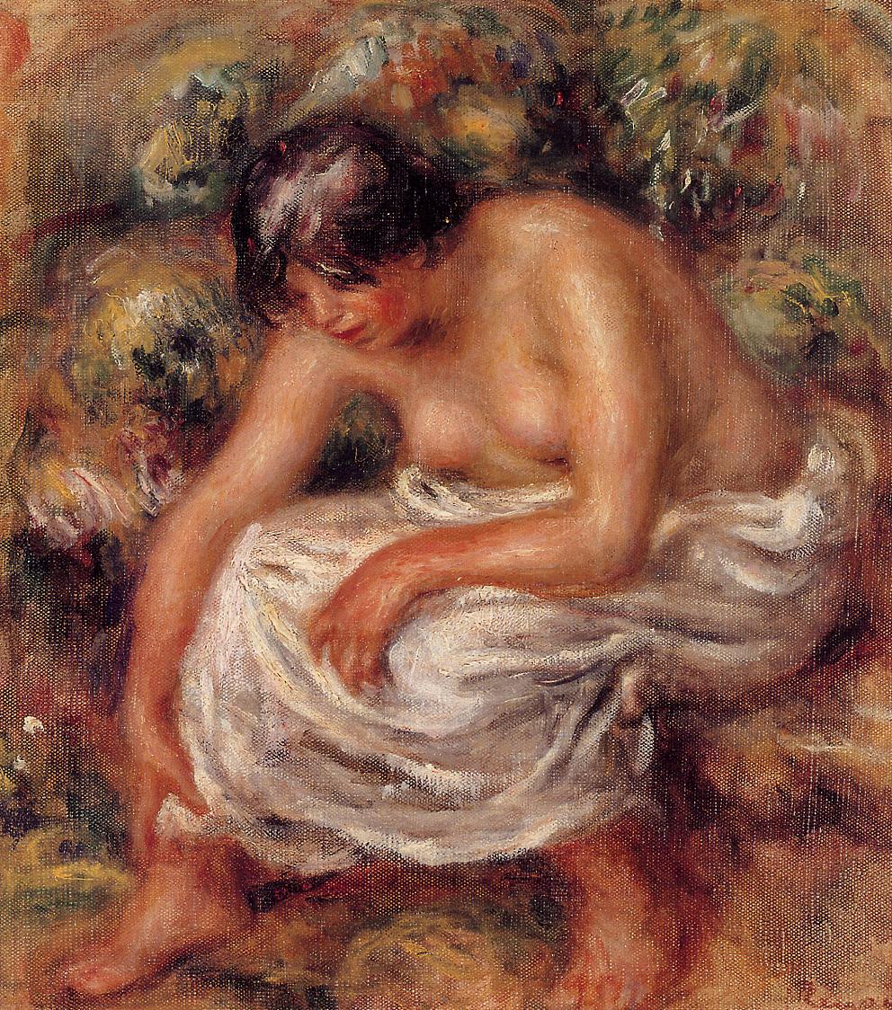 Bathing (1915) - Pierre-Auguste Renoir Tablo