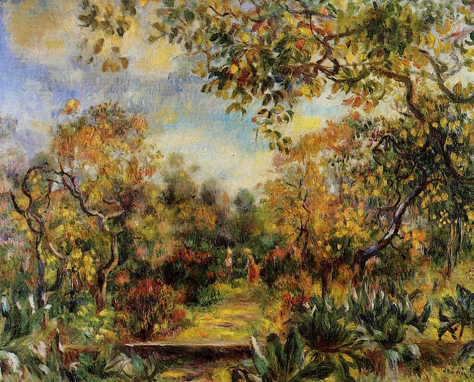Beaulieu Landscape (1893) - Pierre-Auguste Renoir Tablo